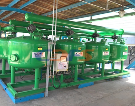 淺層介質(zhì)過(guò)濾器安裝現(xiàn)場(chǎng)